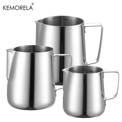 350/600/1000 ml pieno grietinėlės putojimo ąsotis su nerūdijančio plieno kavos puodeliu ąsočiu Latte Espresso garuojantis kapučino puodelis