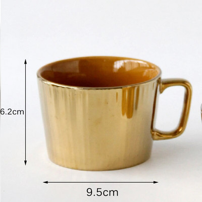 Северна позлатена керамична чаша за кафе Комплект прибори за хранене Американска концентрирана чаша за чай Подарък за рожден ден Чаша за чай Домакински предмети Модерни
