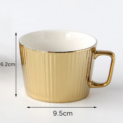 Северна позлатена керамична чаша за кафе Комплект прибори за хранене Американска концентрирана чаша за чай Подарък за рожден ден Чаша за чай Домакински предмети Модерни
