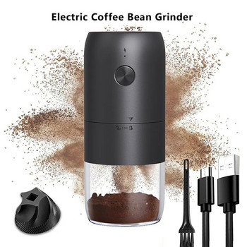 Електрическа мелничка за кафе на зърна USB Type-C зареждане Мини мелничка за кафе на зърна Мелничка за подправки за еспресо за кухня с капково кафе
