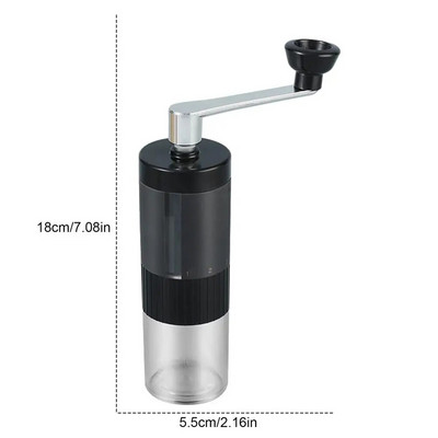 90 ml ručni mlin za kavu u zrnu, odvojivi, podesivi, 5 razina, prijenosni ručni mlin, ručna ručna ručna mlin za kavu, kuhinjski alat