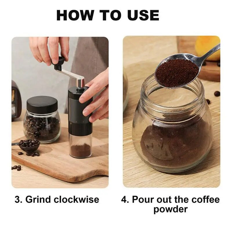 90 ml ručni mlin za kavu u zrnu, odvojivi, podesivi, 5 razina, prijenosni ručni mlin, ručna ručna ručna mlin za kavu, kuhinjski alat