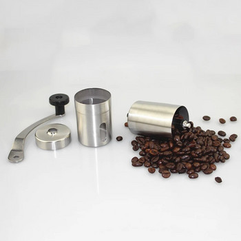 Χειροκίνητος μύλος καφέ από ανοξείδωτο ατσάλι Χειροποίητα φασόλια Pepper Spice Burr Mill Kitchen Grinding Tool