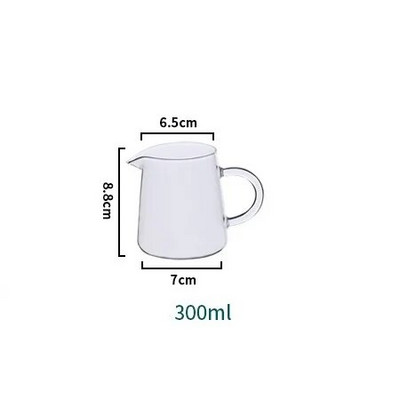 300/450/600 ml Stakleni vrč Vrč za mlijeko Mini stakleni vrč Prozirni vrč za kavu Stakleni izlivač mlijeka za čaj Stakleni lonac za kremu