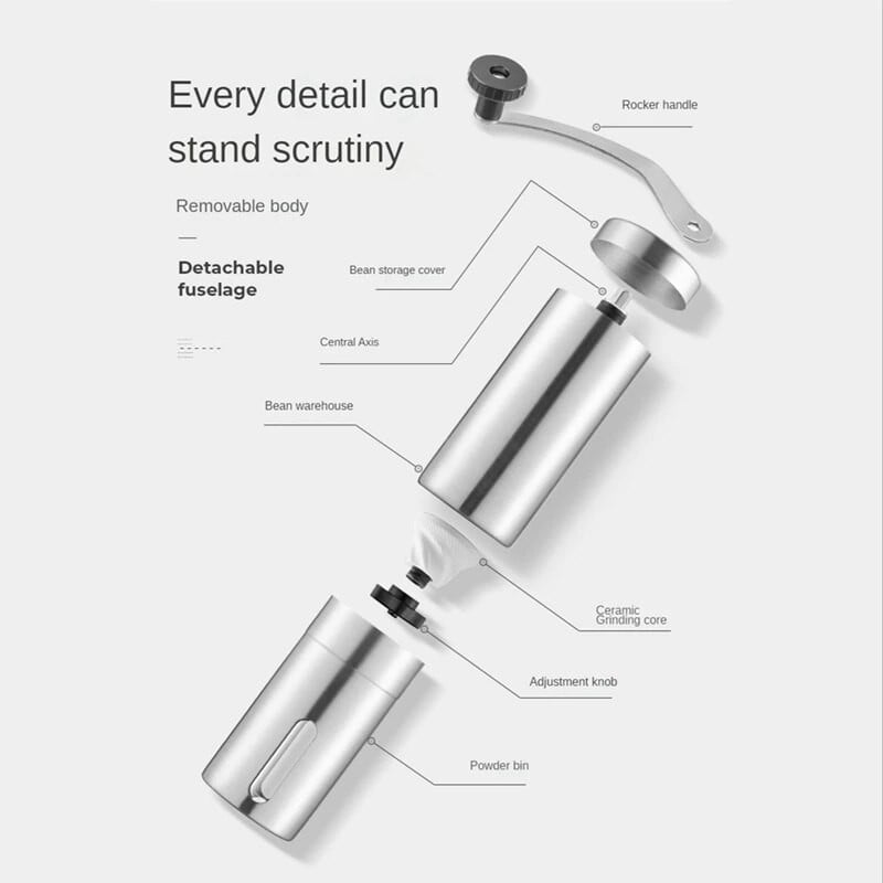 1-dijelni ručni mlinac za kavu Mini ručni mlinci za papar od nehrđajućeg čelika
