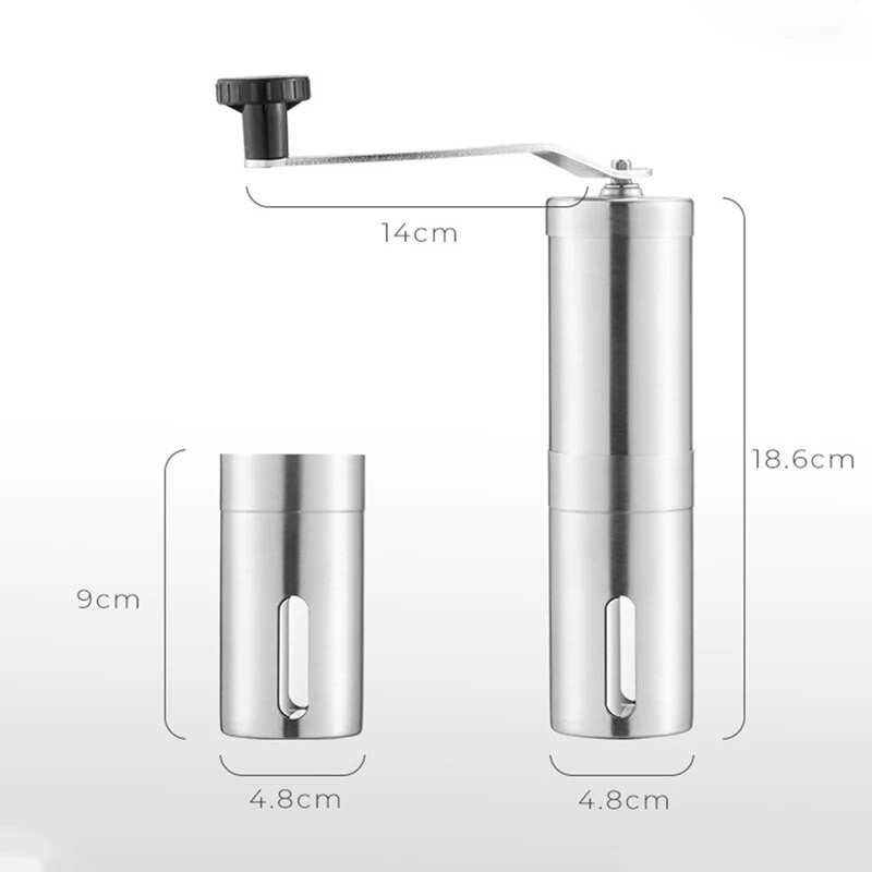 1-dijelni ručni mlinac za kavu Mini ručni mlinci za papar od nehrđajućeg čelika