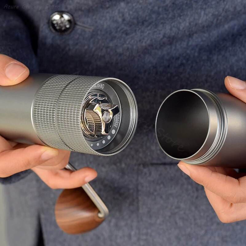 Otthoni hordozható kézi kávédaráló Kézi kávédaráló kerámia sorjával 6/8 állítható beállítások Hordozható kézi hajtókar szerszámok