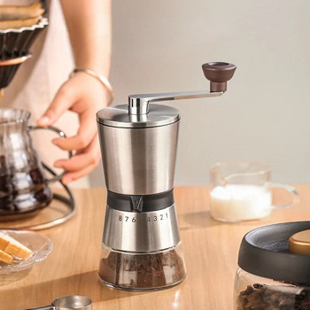 Χειροκίνητος μύλος καφέ Αξεσουάρ μύλου μύλου καφέ Φορητός παρασκευαστής Αξεσουάρ Espresso Bean Stainless Steel Manually Coffeeware