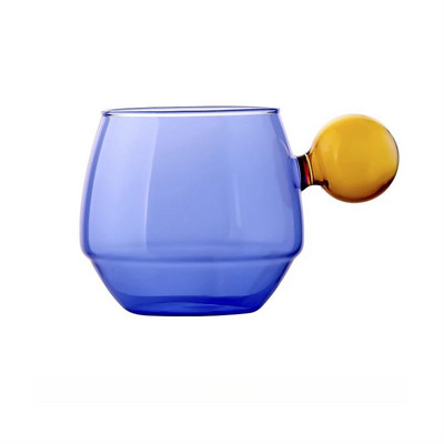 Влизане в ниша в скандинавски стил Луксозна чаша за кафе лате, чинийка, костюм за лъжица Британски сервиз за следобеден чай, домакинска топлоустойчива стъклена чаша