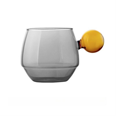 Влизане в ниша в скандинавски стил Луксозна чаша за кафе лате, чинийка, костюм за лъжица Британски сервиз за следобеден чай, домакинска топлоустойчива стъклена чаша