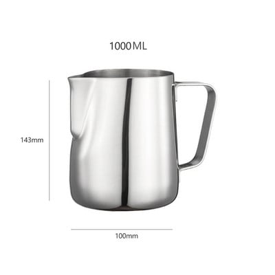 YouMi 100/150/250/350/600/1000ML 304 Latte Espresso kava od nehrđajućeg čelika Vrč za pjenjenje mlijeka Vrč za kavu