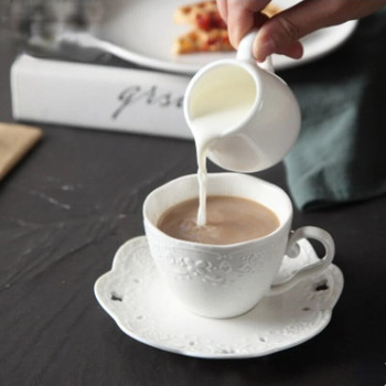 Европейски следобеден чай Кафе Кафе Керамична кана за мляко Бариста Кафемашина Инструменти Кана за мляко Чаша Cafeteira Espumador De Leche
