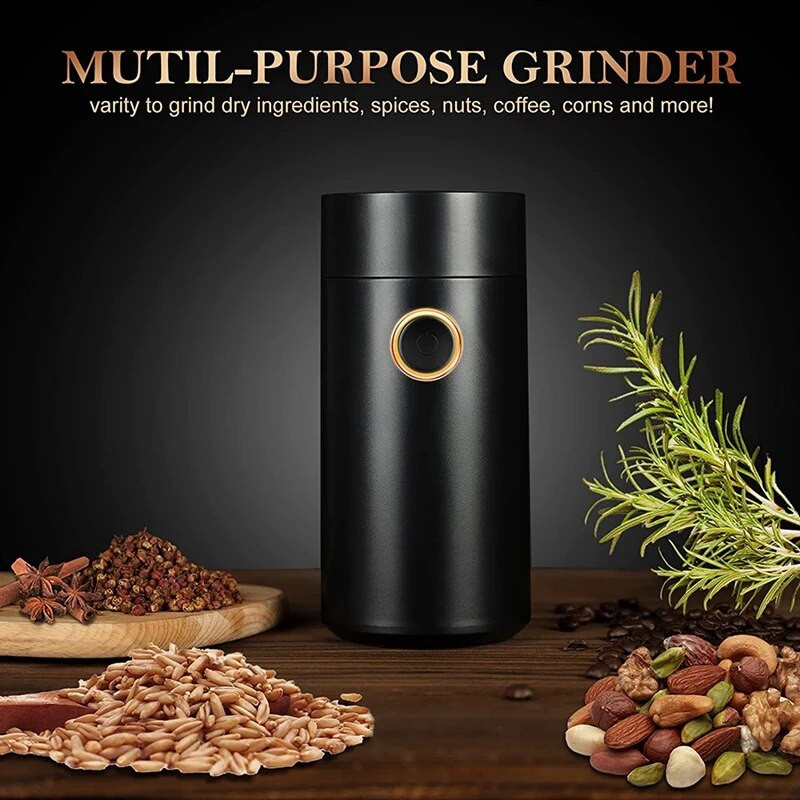 „Big Deal“ elektrinė, 12 puodelių, 150 W kavos malūnėlis elektrinis nerūdijančio plieno malūnėlis su šepetėliu prieskoniams, žolelėms, riešutams, grūdams EU Plu