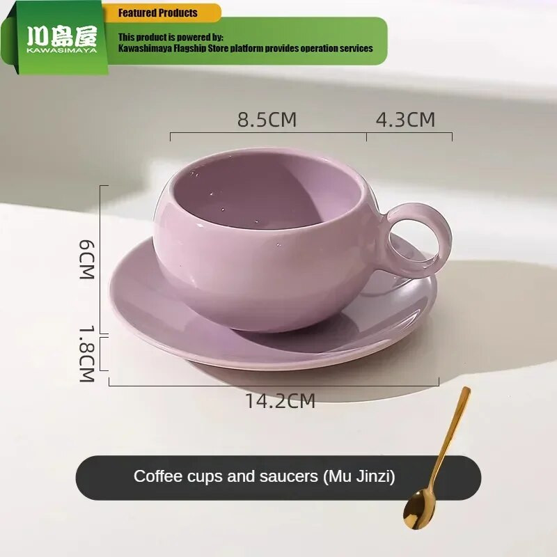 KAWASIMAYA šalica za kavu, visokokvalitetna izvrsna ženska šalica visoke vrijednosti, keramička posuda za poslijepodnevni čaj Set šalica i tanjurić