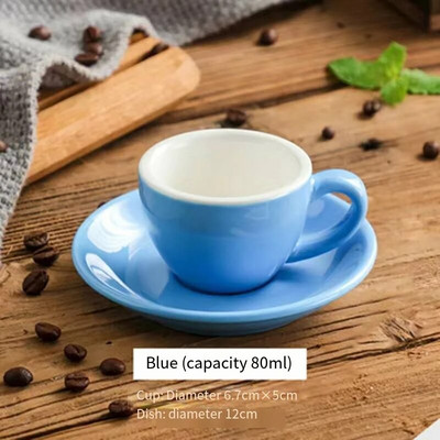 Ekstra jaka mini šalica za espresso 75 ml keramička šalica za espresso u boji jaja i set tanjurića