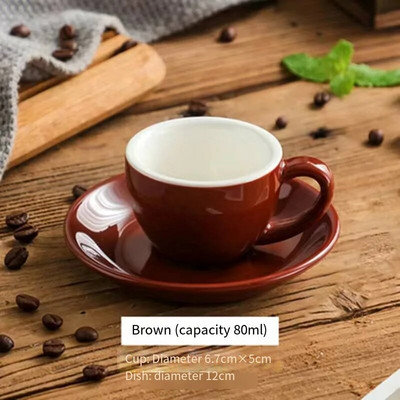 Ekstra jaka mini šalica za espresso 75 ml keramička šalica za espresso u boji jaja i set tanjurića