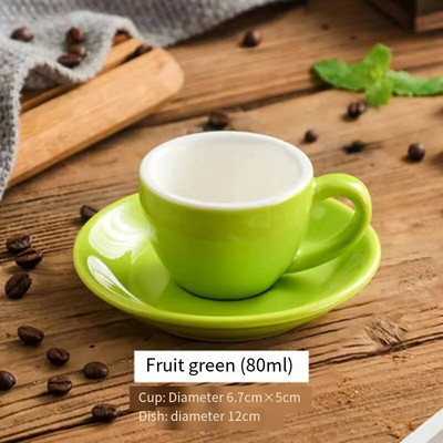 Ekstra jaka mini šalica za espresso 75 ml keramička šalica za espresso u boji jaja i set tanjurića