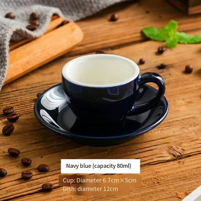 Ekstra jaka mini šalica za espresso 75 ml keramička šalica za espresso u boji jaja i set tanjurića