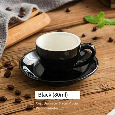 Ekstra jaka mini šalica za espresso 75 ml keramička šalica za espresso u boji jaja i set tanjurića