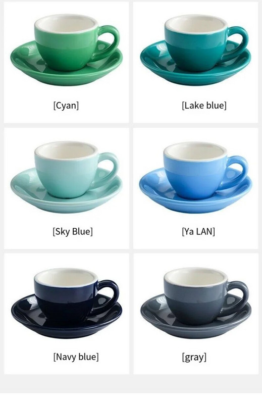 Ekstra jaka mini šalica za espresso 75 ml keramička šalica za espresso u boji jaja i set tanjurića