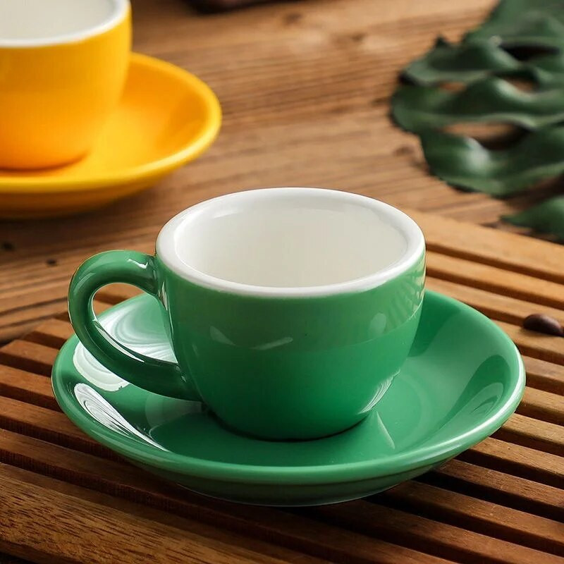 Ekstra jaka mini šalica za espresso 75 ml keramička šalica za espresso u boji jaja i set tanjurića