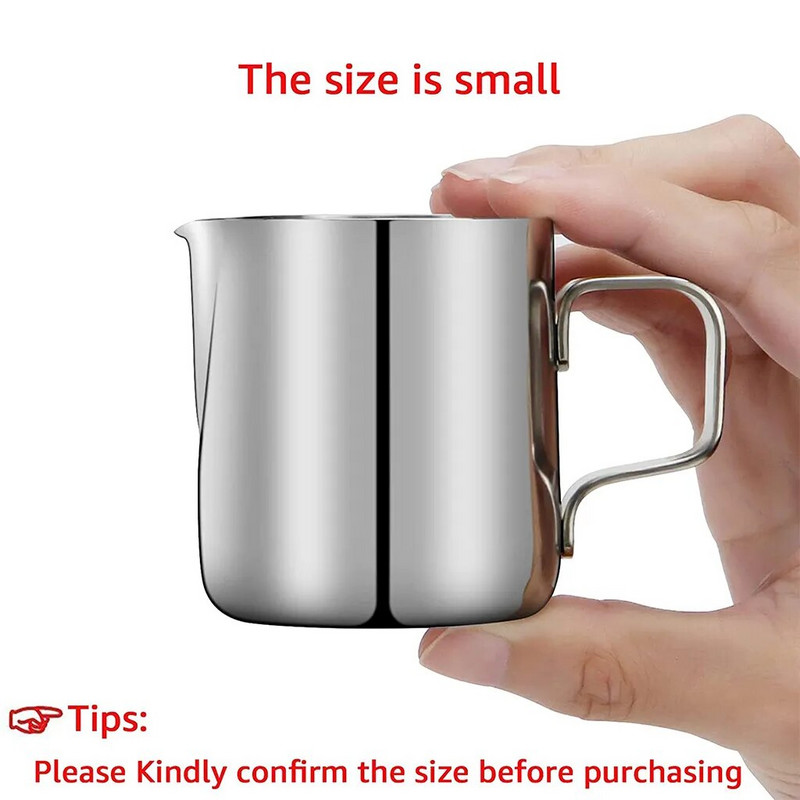 Vrč za mlijeko od nehrđajućeg čelika Šalica za pjenjenje kave Latte Art Aparat za espresso cappuccino Vrč za pjenjenje mlijeka 100/150/200 ml