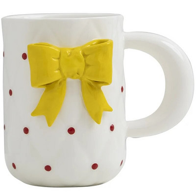 Корейска персонализирана креативна чаша за кафе чаша за чай чаша за закуска чаша чаша триизмерна чаша за кафе във формата на лък Десертна чиния