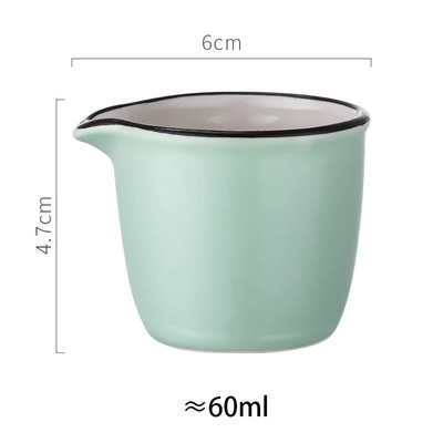 YWDL Мини керамична кана за мляко с дръжка Ястие за подправки Чаша с оцетен сос Сметана за мляко Буркан за сироп за кафе Купички за потапяне