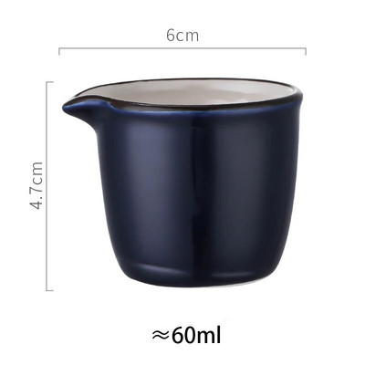 YWDL Мини керамична кана за мляко с дръжка Ястие за подправки Чаша с оцетен сос Сметана за мляко Буркан за сироп за кафе Купички за потапяне