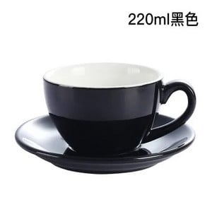 Чаша за кафе капучино в европейски стил, керамична чаша лате, комплект лъжици с чинийки, чаша лате по поръчка, ярка цветна глазура, 220 ml