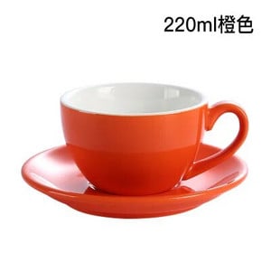 Чаша за кафе капучино в европейски стил, керамична чаша лате, комплект лъжици с чинийки, чаша лате по поръчка, ярка цветна глазура, 220 ml