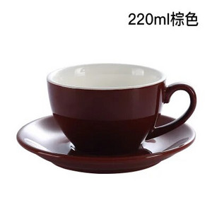 Чаша за кафе капучино в европейски стил, керамична чаша лате, комплект лъжици с чинийки, чаша лате по поръчка, ярка цветна глазура, 220 ml