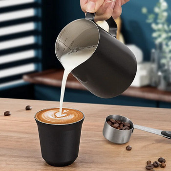 350/600ml από ανοξείδωτο ατσάλι V-Muth Milk Frothing Pitcher Foam Milk Canga Coffee σκεύη Barista Craft Milk Bubble Jar Family Café