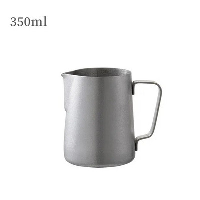 350/600 мл неръждаема стомана V-образна гърло за разпенване на мляко Кана за мляко с пяна Кана за кафе Прибори за кафе Barista Craft Milk Bubble Jar Family Café