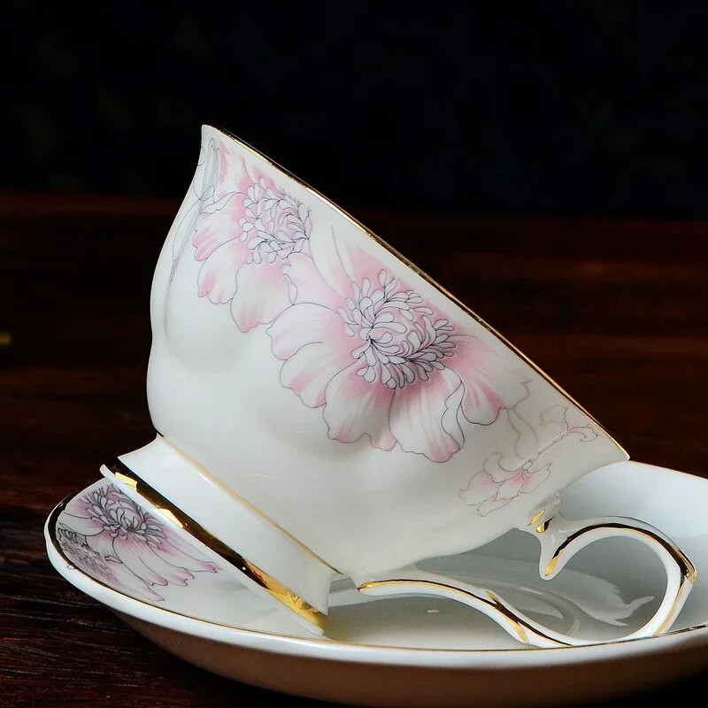 Servis za kavu Šalice za kavu Servis za čaj Porculansko porcelansko posuđe Šalice za kavu 200 ml Set tanjurića Keramički rođendanski dar Besplatna dostava