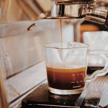 Γυάλινο φλιτζάνι ESPRESSO Μεζούρα 70ml Κύπελλο Ανθεκτικό στη θερμότητα Κουζίνα Espresso Jig Double Ounce Cup