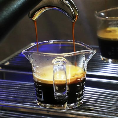 Üveg ESPRESSO mérőpohár 70 ml-es hőálló csésze konyhai eszpresszó Jig dupla uncia csésze