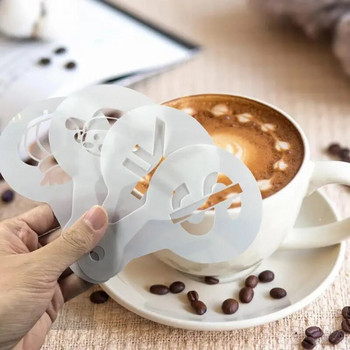 Μοντέλο εκτύπωσης χριστουγεννιάτικου καφέ Cookie Cupcake Σοκολάτα στένσιλ διακόσμησης Latte Coffee Mold Mod Spreading Powder