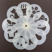 19 бр шаблони за кафе изискан модел за печат на кафе пяна спрей шаблони за торта рисуване на кафе форма за капучино сито на прах инструменти