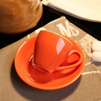 Комплект чаши за кафе с цветна глазура, чаша за еспресо, изключително силна, лате лак, малка чаша за чай, 80 ml