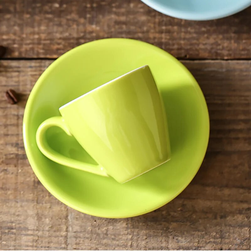 Glazirani keramički set šalica za kavu u boji, šalica za espresso, ekstra jaka, latte lak, mala šalica za čaj, 80 ml