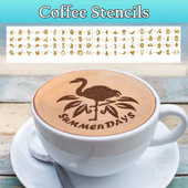 Dizajnerski predlošci šablona za kavu od 20 komada Životinje Cappuccino Mlijeko Art Latte Deco Dodaci za bariste Torta Crtež kolačića Višekratna upotreba