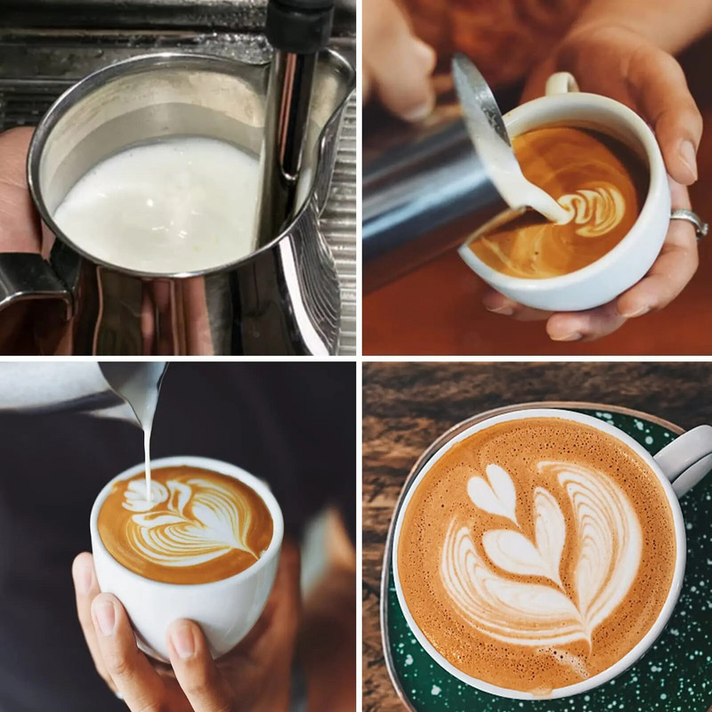350-1L Vrč za pjenjenje mlijeka za kavu Latte Art Vrč za pjenjenje mlijeka Vrč za mjerenje od nehrđajućeg čelika Alat za espresso baristu Šalica za kavu