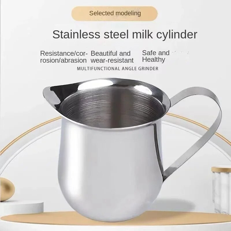 MINi pieno ąsočio ąsotis, nerūdijančio plieno pieno dubenys, skirti pieno putotuvui.