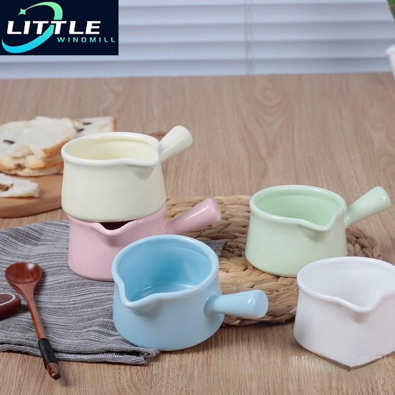 Керамична мини тенджера Кана за мляко Кухненски съдове Кухненски съдове Гърне Купа за сладко Чаша за мляко с дръжка Захарници