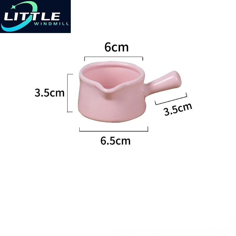 Керамична мини тенджера Кана за мляко Кухненски съдове Кухненски съдове Гърне Купа за сладко Чаша за мляко с дръжка Захарници