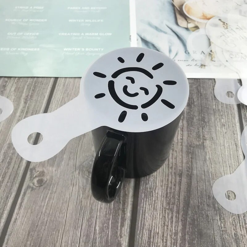 20 бр./компл. Английски думи за благословия Кафе Мляко Форма Весела Коледа Честит рожден ден Шаблон за торта Шаблон за печат Сито за захар на прах