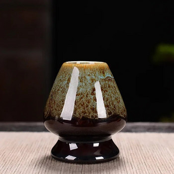 Комплект Matcha Древни китайски прибори за пиене на чай Бамбукова четка за чай (Chasen) Керамика Японска чаена церемония Аксесоари за приготвяне на чай