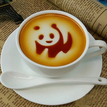 16 ΤΕΜ/ Σετ Μικτά Στένσιλ Καπουτσίνο Latte για καφέ Duster Mold Spray Coffee DIY Art Stencils Αξεσουάρ καφέ
