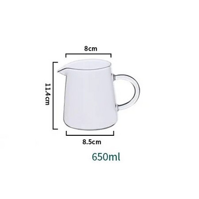 300/450/600 ml Stakleni vrč Vrč za mlijeko Mini stakleni vrč Prozirni vrč za kavu Stakleni izlivač mlijeka za čaj Stakleni lonac za kremu